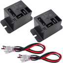 Tnisesm 2PCS Power Relay SPST(1 NO) AC120V Coil, 30A SPST 120 VAC with Flange Mounting and 8 Quick Connect Terminals Wires Mini Relay HF105F-4-AC120V-8X