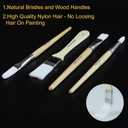 Paint Brushes Set of 24 Pieces Wooden Handles Brushes with Canvas Brush Case, Professional for Oil, Acrylic and Watercolor Painting