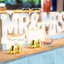 Leinuosen 24 Pcs Golden Bow Centerpieces Place Card Holder Bowknot Shaped Table Number Holder Coquette Name Place Photo Picture Stand for Office Menu Events Wedding Party