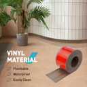 Baseboard Trim,4 Inch(W) x 20 Feet(L) Peel and Stick Flexible Baseboard Molding Trim, Self Adhesive Vinyl Baseboard Cove Base, Base Boards for Walls with Utility Knife,Brown Wood Grain