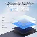 ZOUPW 110 Watt Portable Solar Panel for Jackery Explorer 300/500/Ecoflow/Anker Solix/Bluetti, Foldable Monocrystalline Solar Charger IP67 Waterproof Offgrid Power for Camping RV Battery Backup