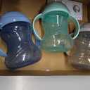 Nuby 3 Piece No-Spill Grip N Sip Cup with Soft Flex Spout, 2 Handle with Clik It Lock Feature, Neutral,10 Ounce
