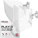 Sound Bass Play 3 Wall Mount White Pair, Compatible with Sonos Play:3 Only, Twin Pack, Adjustable Swivel & Tilt Mechanism, 2 Mounting Brackets Includes All Fixings