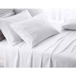 800 Thread Count 100% Egyptian Cotton Sheet Set, White Full Sheets 4 Piece Set, Long-Staple Combed Pure Natural Cotton Bedsheets, Soft & Silky Sateen Weave