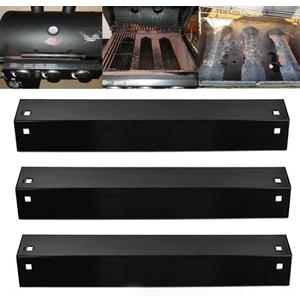 Grill Parts for Chargriller 5050, 3001, 3008, 3030, 4000, 5252, 5650,Heat Plate Replacement Parts for King Griller Shield Tent Deflector (black-3pcs)