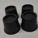 Bed Risers 4 Inch Heavy Duty, Round Furniture Risers for Bed Desk Table Sofa CouchBed Lifts Risers, Support up to 3300 Lbs(4 Pack Black)