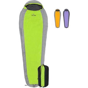 Teton 20F and 5F Degree Sleeping Bag; Lightweight, Warm Weather Mummy Sleeping Bags for Adults and Kids, Camping, Backpacking, Hiking (Green)
