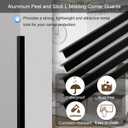 5pcs 48" Black Metal Corner Protectors, Aluminum Self Adhesive Corner Guards, Metal Wall Edge Protector Strip, Furniture Corner Protectors, Edge Trim for Cabinets and Kitchen Islands(0.8"x0.8")