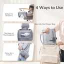 Alatino Portable Diaper Changing Pad for Baby, Detachable Travel Changing Pad with Baby Wipes Pocket, Gifts for Baby Shower, Newborn Girls and Boys (Grey)