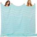 Genovega Turkish Beach Towel Soft Absorbent Oversized Quick Dry Extra Large Sand Free Sarong Coverups Lightweight Fast Drying Sandless Compact Packable Foldable Stuff Adult Bath Bathroom (Jumbo Light Green)