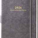 2026-2027 Planner - 2026 Weekly & Monthly Planner with Calendar Stickers, JAN 2026 - DEC 2026, 5.75" X 8.25", 2026 Calendar/Planner with Premium Thicker Paper, Pen Holder, Inner Pocket and 44 Notes Pages - Gray