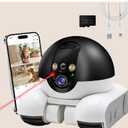 DreamBee Security Indoor Camera 1080P Dual Lens,Robot Camera on Wheels Movable with 2-Way Talk,Distance Bot with Night Vision,Blinky Bot App Control for Home Security/Cats/Dogs/Baby/Elderly