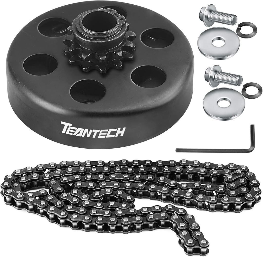 Go Kart Clutch 3/4" Bore 12T with #35 Chain Centrifugal Clutch and Chain for Go Kart Minibike Honda Kart Engines