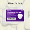 12-Pack Metatarsal Foot Pads for Pain Relief - 1/4 Thick, Ball of Foot Cushions for Women and Men, Forefoot and Sole Support, Metatarsalgia Mortons Neuroma. Metatarsal Pads Ball of Foot Cushions.