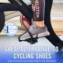 Toe Cages Compatible with The Peloton Bike, Kelecuia Toe Cage Pedals Adapters for Regular Shoes, Pedals Shoe Cage, Convert Look Delta Pedal to Toe Clip Straps, Ride with Sneakers