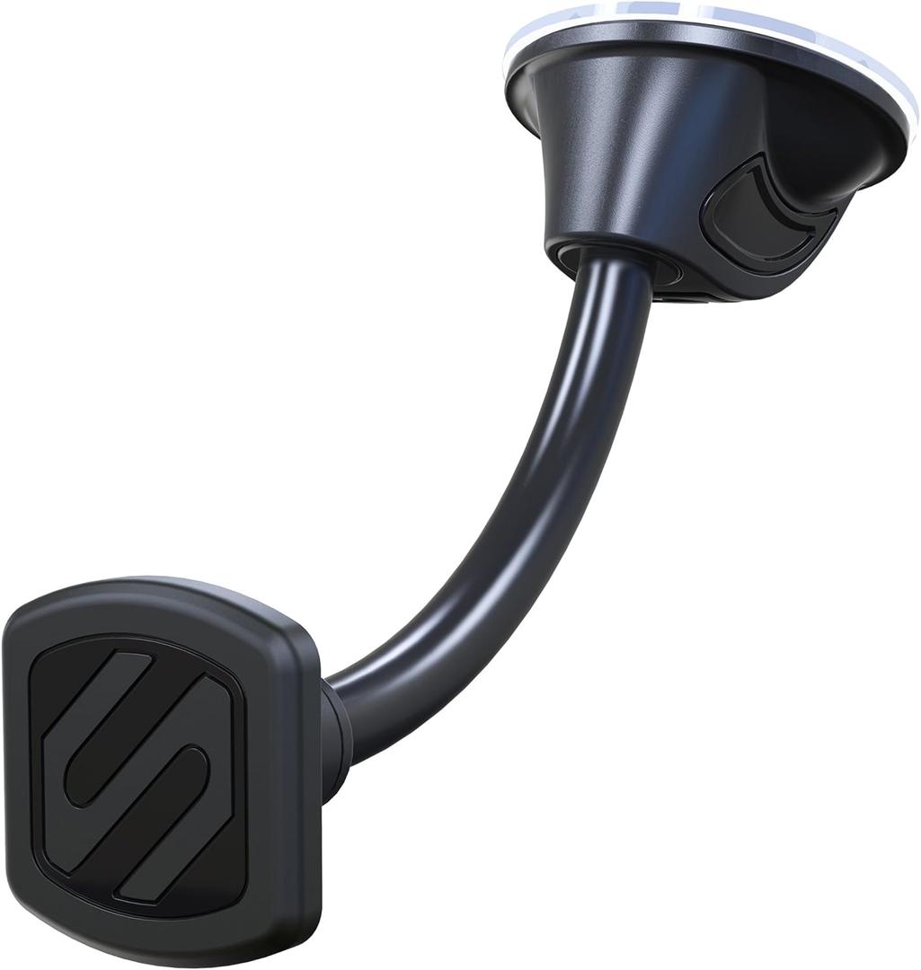 Scosche MAGWDMB MagicMount Flex Neck Suction Cup Car Phone Mount for Dashboard/Windshield, 360 Adjustable Magnetic Head, Universal Cell Phone Holder Compatible with iPhone, Samsung & All Devices (1 Pack)