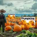 3 Pcs Pumpkins for Sale Yard Sign with Stakes, 12 x 16 Inches Double Sided Print Outdoor Fall Pumpkin Patch Garde Yard Sign for Outdoor Indoor Fall Halloween Thanksgiving