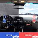 American Flag Fun Eyes Car Window Shade Heat Insulation Sun Shade for Car Windshield, Glitter Front Window Sunshade Hello USA Sun Visor Shade Sunshade Shield Keep Vehicle Cool (55x30 inches)