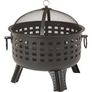 Amazon Basics 27 inch Steel Round Lattice Fire Pit, Easy to Assemble
