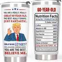 Breezy Valley Christmas Gifts for Women Men, Happy Birthday Gifts Cups Tumbler - 60 Year Old Birthday Gift Ideas for Mom Dad Sister Friend - 60th Birthdays Cups Tumbler
