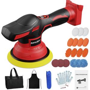 Cordless Buffer Polisher Kit For MILWAUKEE 18V LI-ION Battery.6-Inch Orbital Buffer Polisher with 8 Variable Speed with 25pcs Polishing Accessories, for Car Polishing/Waxing (Tool Only)
