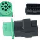 OBD2 Male to Green J1939 Female Adapter