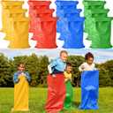 UNIFAMILY 12pcs Colorful Potato Sack Race Bags for Kids and Adults, 40 X 24inches Sack Race Bags for Outdoor Sports Games, Outdoor Lawn Games for Adults and Kids, Carnival Easter