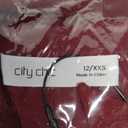 City Chic Women's Plus Size Dress - Ivanna V Neck Maxi (Dark Cherry, Size 12/XXS)
