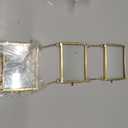 GARVALON 6pcs Hanging Golden Picture Frame Minimalist and Glass Artwork Display for Wall Decor for Photos Pressed Flowers and Artwork