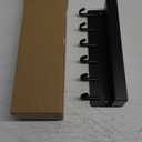 VIS'V Magnetic Key Holder Wall Mount, Compact Metal Key Rack with Tray, 6 Hooks, 2 Mount Options, Black