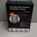 Stainless Steel Garden Hose 75ft Heavy Duty Metal Water Hoses with 10 Function Water Hose Nozzles for Yard Outdoor