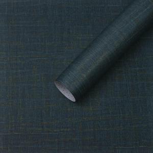 5 x Dimoon 393 x 17.3 Blue Contact Paper Grasscloth Peel and Stick Wallpaper Imitation Linen Texture Golden Removable Thicken Embossed Blue Golden Wallpaper Film Self Adhesive Decorative Shelf Roll