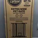 Carlson 29.536.5 Extra Wide Dog Gate with Small Pet Door, Walk-Through Pressure Mounted Metal Indoor Pet Safety Gate, Black, Tested and Trusted by Pet Parents, American Designed, American Owned
