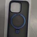 TORRAS Ultra-Magnetic Ostand for iPhone 15 Pro Case, [Compatible with MagSafe] [Flexible Stable Stand] Military-Grade Protection Translucent Slim Anti-Scratch Ring Kickstand, Navy Blue 6.1"