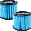 2 Pack VF3500 Filter Compatible with Rigid 3 to 4.5 Gallon Wet Dry Shop Vacuums, 3-Layer Pleated Design for WD3050 WD4070 WD4080 WD4522 WD4050 4000RV 4500RV