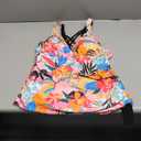 Tankini Tops for Women - Tummy Control V Neck Bathing Suit Top Only No Bottom (X-Large, Colorful Floral)