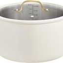 BEZIA 6 QT Stainless Steel Stockpot with Lid, Casserole with Lid, Soup Pot with Sturdy Handle, Even Heat Distribution, Induction Cooking Pot for All Stoves, Ideal for Soups & Stews