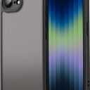 Shockproof Case for iPhone 16 E/SE4, TPU PC 2 in 1 Phone Case Screen Camera Protection Cover,Black,SE4