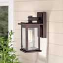 MICSIU 2-Pack Bronze Outdoor Wall Light, 12.25" Anti-Rust Sconce, No Assembly Required, 100W Max Exterior Fixture for Front Door, Garage, Patio, Yard, Deck, 2 Pack H12" Standard