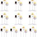 NUPTIO Tealight Candle Holders Bulk: Set of 30 Long Stemmed Candle Stands for Table Centerpiece Decor - Monet Candleholders for Floating Candles