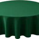 Biscaynebay Round Christmas Tablecloths 60" for Round Tables diameters from 28" to 48", Hunter Green Fabric Water Resistant Folding Table Covers Washable for Dining, Kitchen, Wedding, Parties