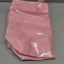 KAMEILONG Women's Large PVC Tote Bag Letters Print Handbags Paper Shoulder Bag Clear Shopping Hobo Bag (Pink)