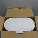 ELPHECO Bathroom Trash Can with Lid 2 Gallon Small Sensor Garbage Can, Slim Smart Trash Bin, Waterproof Automatic Wastebasket, Narrow Plastic Garbage Bin for Bathroom, Black and White