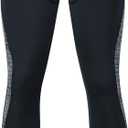 Women's Cycling Pants 3D Padded Compression Tight, Long Bike Bicycle Pants with Wide Waistband S