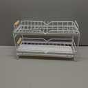 Pull-Out Double/Single Tier Dish Rack for Cupboard, Slide Out Dish Drying Rack for Kitchen Cabinets, Pull Out Drawer for Kitchen Under Sink Organizer (Double Tier Dish Rack)