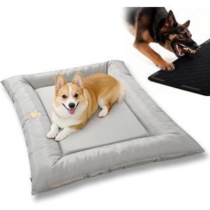 Dog Bed for Dog Crate Oxford Puppy Crate Pad Waterproof Pet Beds Outdoor Cage Mat Easy Rinse Grey 36233 Inch