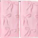 2 Pcs Pink Hand Towels for Bathroom Coquette Bow Hand Towels 100% Cotton Absorbent Decorative Jacquard Weave Bath Decor Preppy Bathroom Decor Gift, 13.7 x 29.5 Inch