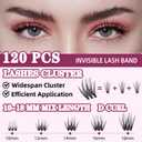 Lash Clusters Kit 10-18mm Mix D Curl DIY Extension Eye Natural Lashes False Wispy EyeLash Cluster with Bond & Seal, Glue Remover, Tweezers(U20 Lash Kits)