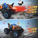 1:16 Remote Control Car, 2.4 GHz All Terrain Remote Control Monster Truck, RC Truck 2 Rechargeable Batteries for 80 Mins Play, Spray Remote Control Car for Boys 8-12 and Girls or Adult, MK724A