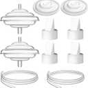 Breast Pump Parts for Spectra, Replace Duckbill Valves Tubes Backflow Protector Membrane for Spectra S1 S2 9 Plus Synergy Gold Breast Pump Replacement Accessories,10PCS (10 Pieces Set)